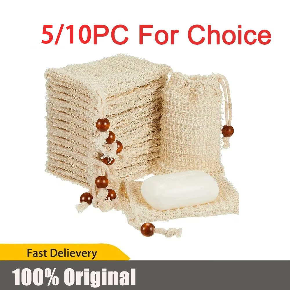 Body Loofah Natural - Natural Soap Foaming Net Bags Bath