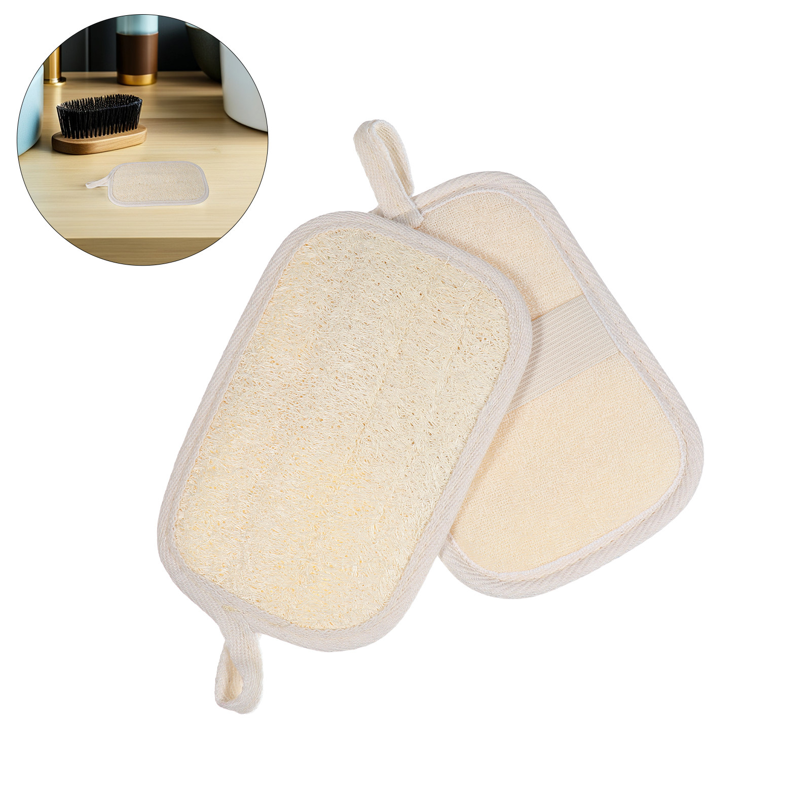 4Pcs Japanese Loofah Washcloth - Body Loofah Natural 评论和价格