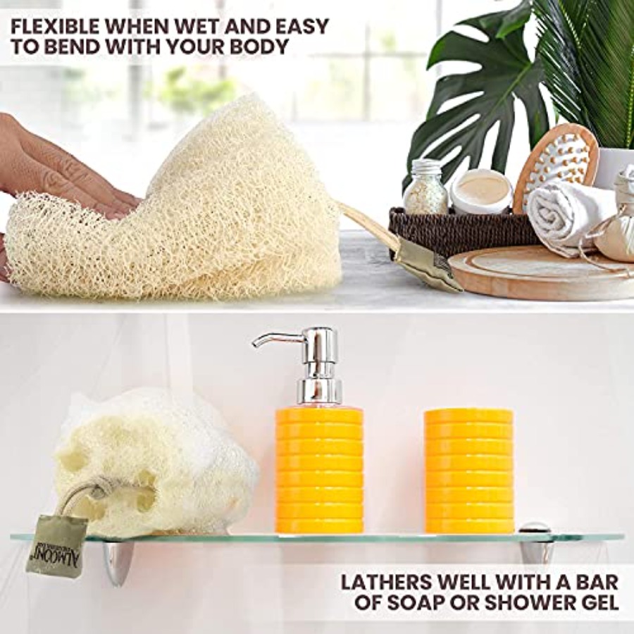 Natural Loofah Exfoliating Bod - Body Loofah Natural 评论和价格