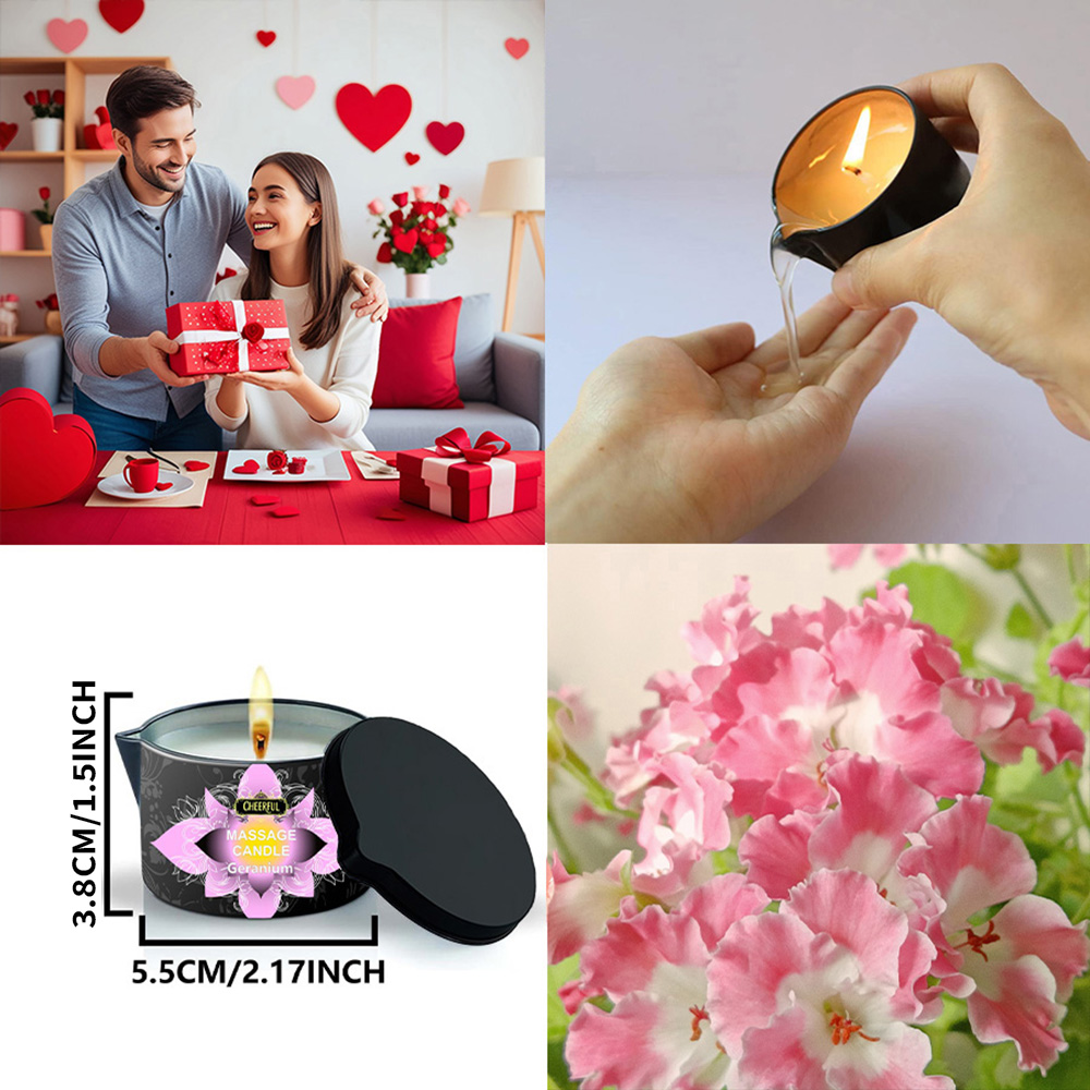 Geranium Massage Oil Candle 2o - Massage Candle Melting 评论和价格