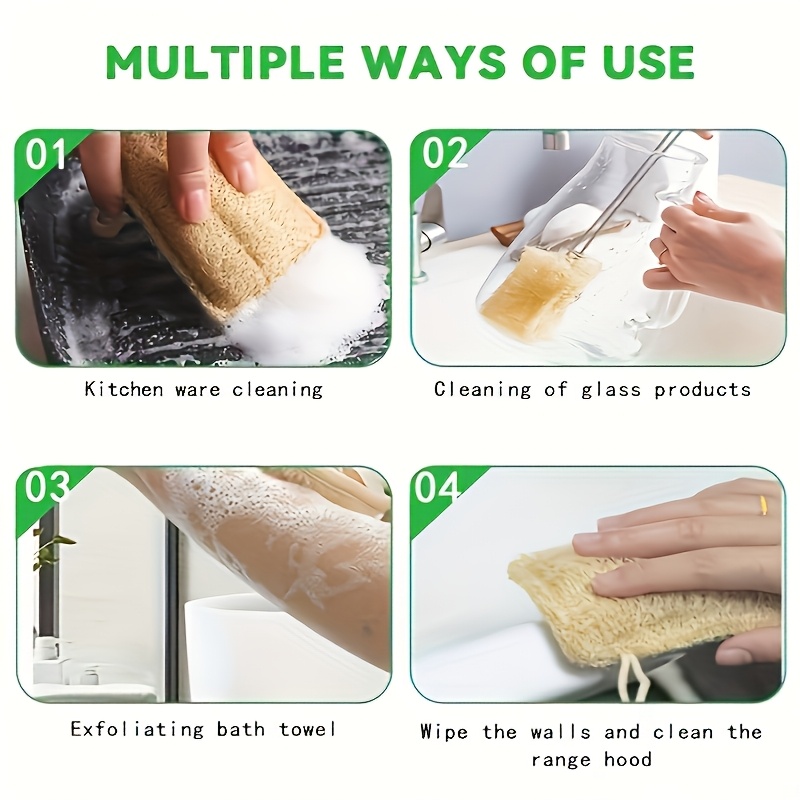 Natural Loofah Exfoliating Spo - Body Loofah Natural 评论和价格