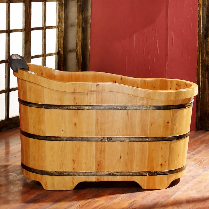 Cedar Wood Bath Barrel Large A - Spa Wellness Nature 评论和价格