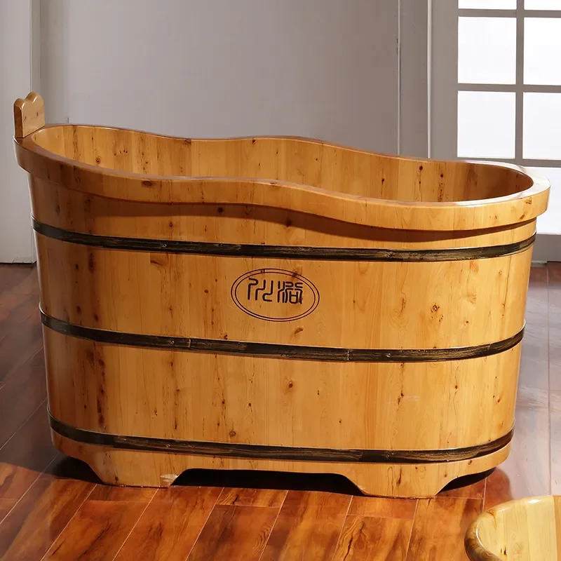 Cedar Wood Bath Barrel Large A - Spa Wellness Nature 评论和价格