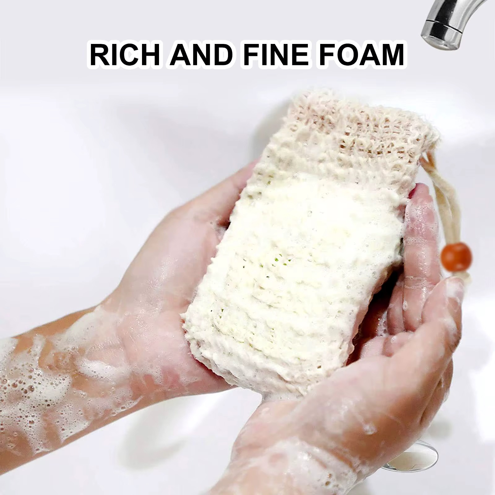 Natural Soap Foaming Net Bags  - Body Loofah Natural 评论和价格